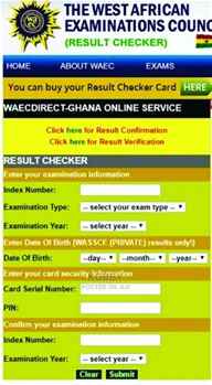 Waec Wassce Results Checkers for Sale - Private and Regular